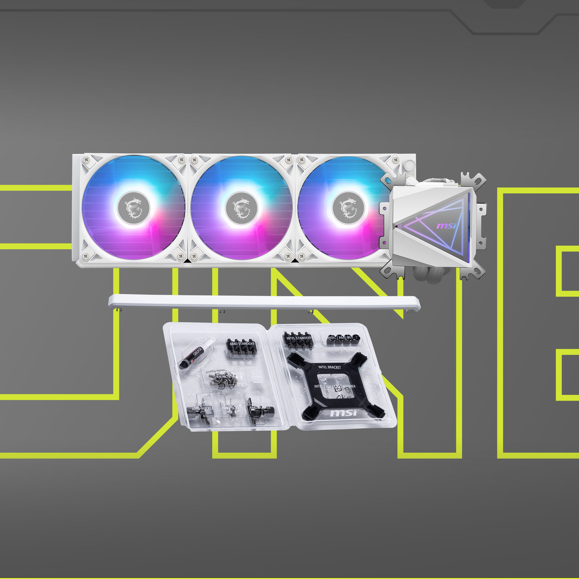 MSI MAG CoreLiquid I360 White - AIO ARGB CPU Liquid Cooler